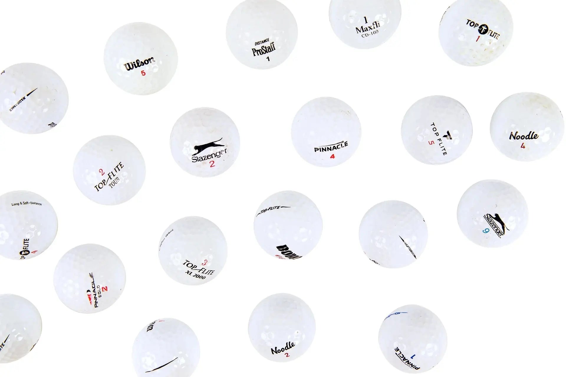 Golf Balls 24 Store Line Used Golf Balls White