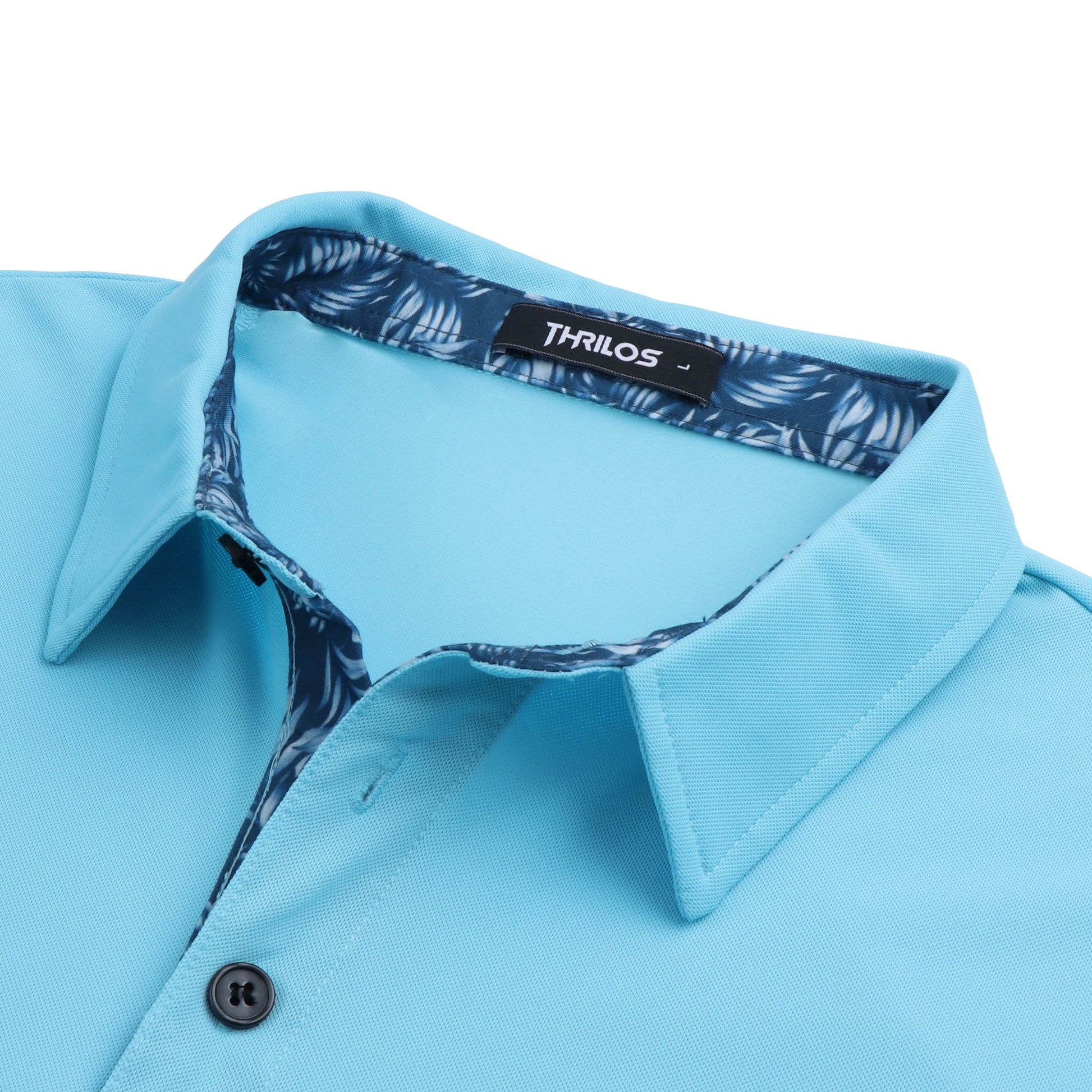 Polo Shirts for Men Short Sleeve Dry Fit Shirts Printed Collar Casual Golf Polo Shirts