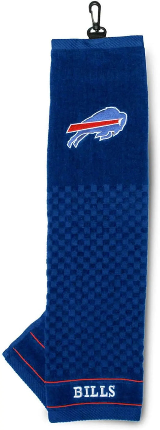 NFL Embroidered Golf Towel, Checkered Scrubber Design, Embroidered Logo