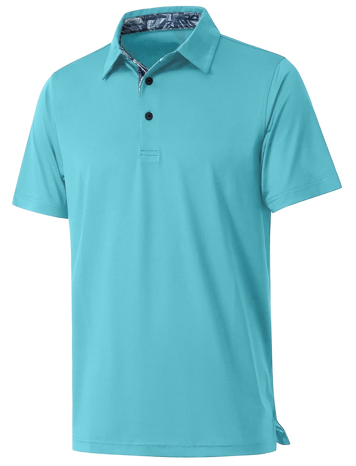 Polo Shirts for Men Short Sleeve Dry Fit Shirts Printed Collar Casual Golf Polo Shirts