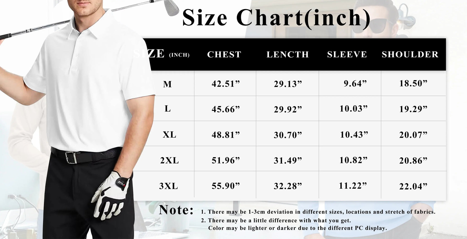 Polo Shirts for Men Short Sleeve Dry Fit Shirts Printed Collar Casual Golf Polo Shirts