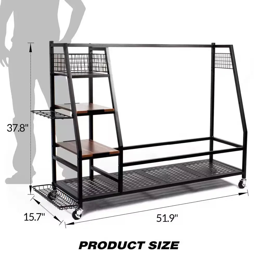 Golf Bags Storage Garage Organizer Golf Bag Rack for 3 Golf Bags and Golf Equipment Accessories Golf Club Storage Stand