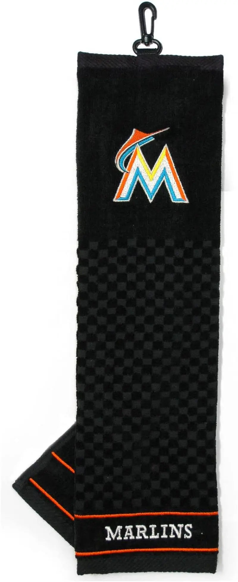 MLB Embroidered Golf Towel, Checkered Scrubber Design, Embroidered Logo